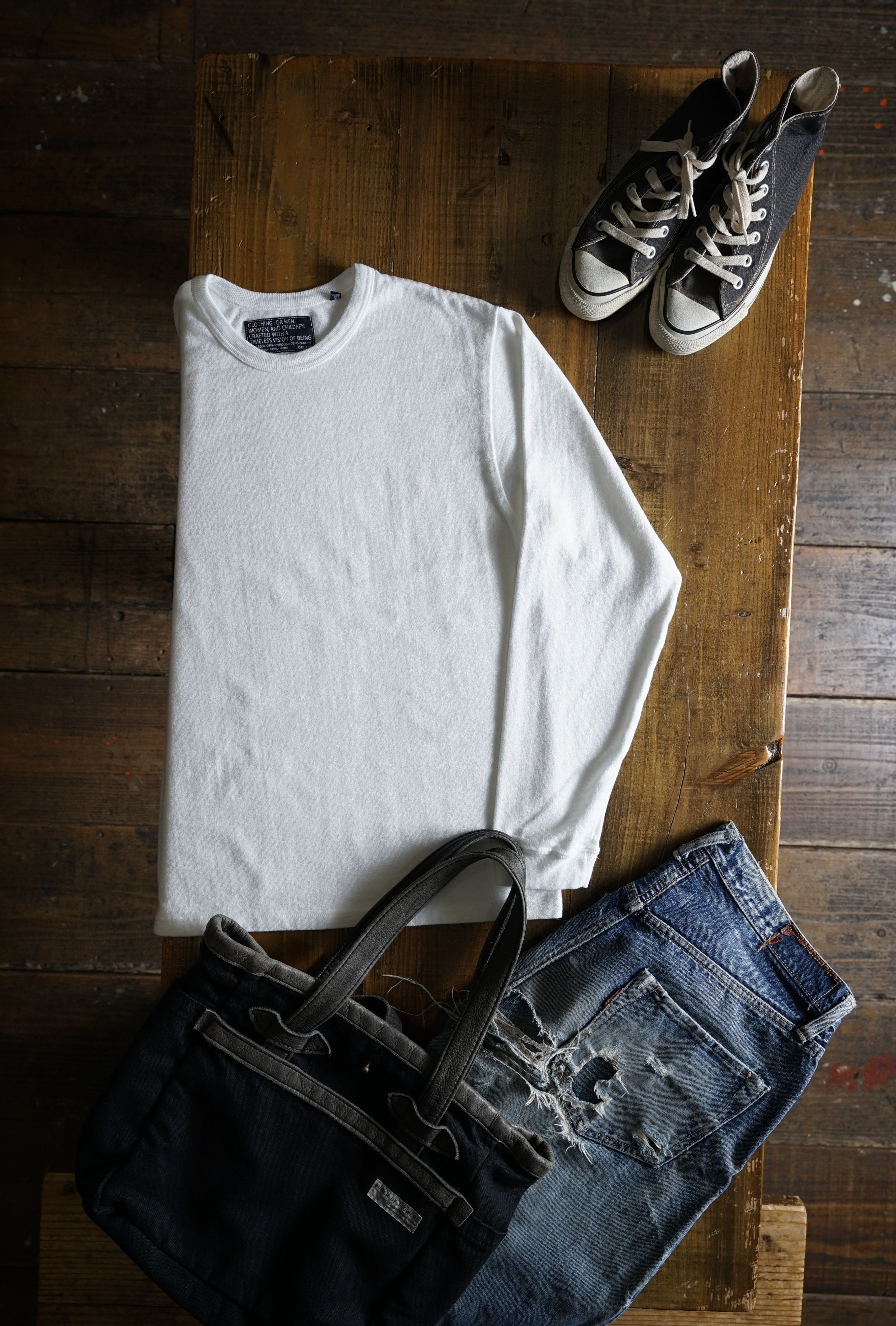 Cotton Rayon Relax Long Sleeve Tshirt - DEVISE FACTORY