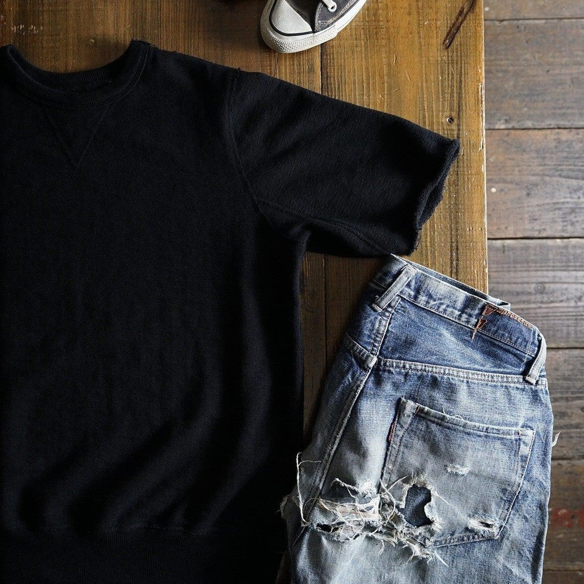 Cotton Relax Cut Off Sweat Tshirt - DEVISE FACTORY