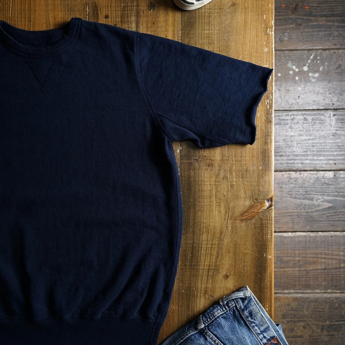 Cotton Relax Cut Off Sweat Tshirt - DEVISE FACTORY
