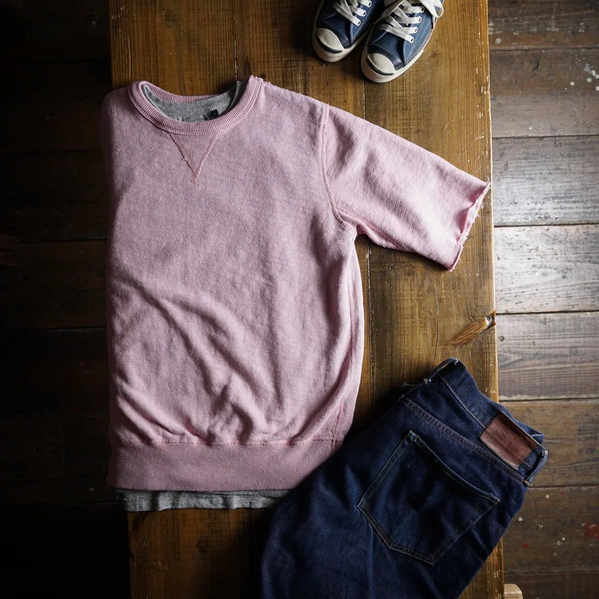 Cotton Relax Cut Off Sweat Tshirt - DEVISE FACTORY