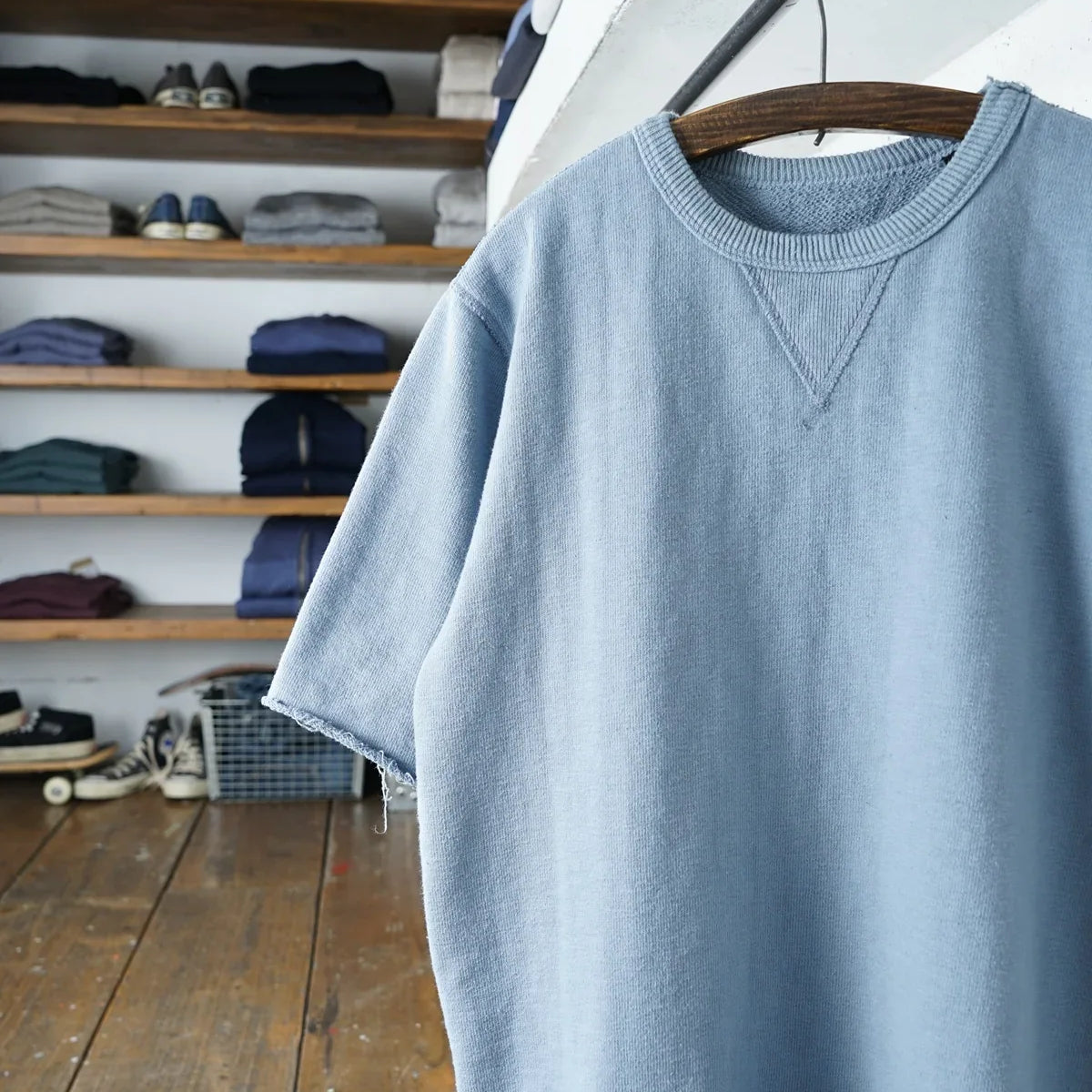 Cotton Relax Cut Off Sweat Tshirt - DEVISE FACTORY