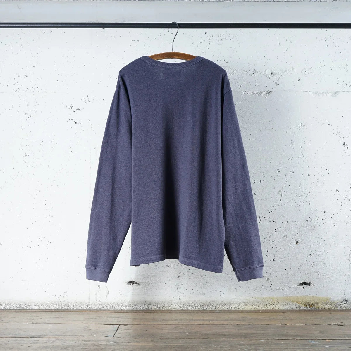 Cotton Rayon Relax Henley Long Sleeve Tshirt - DEVISE FACTORY