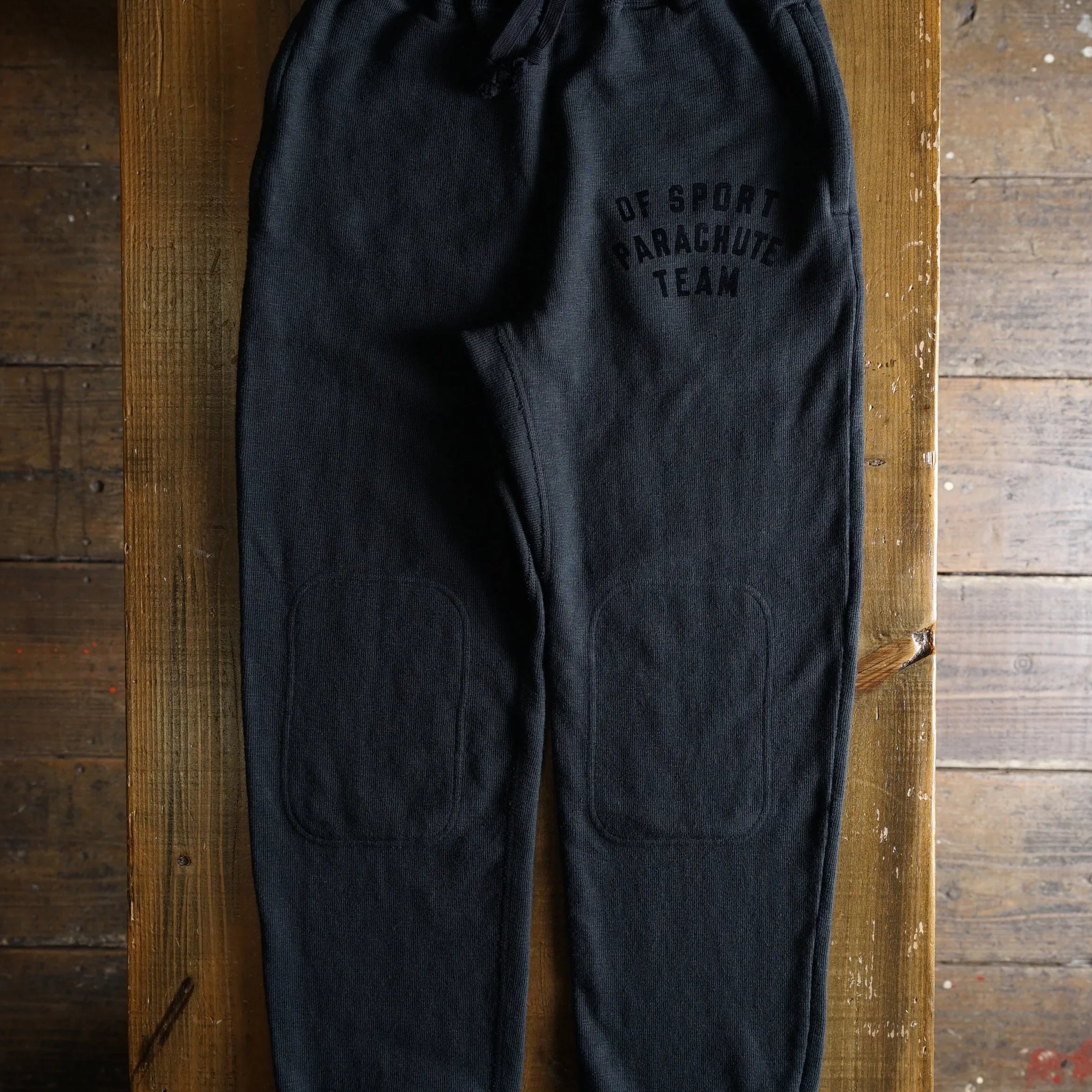 Cotton Straight-leg Sweatpants with Flock Print - DEVISE FACTORY