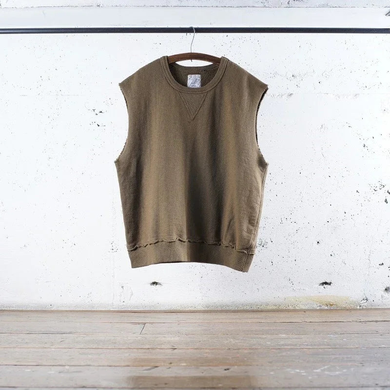 Cotton Cut off Vest - DEVISE FACTORY